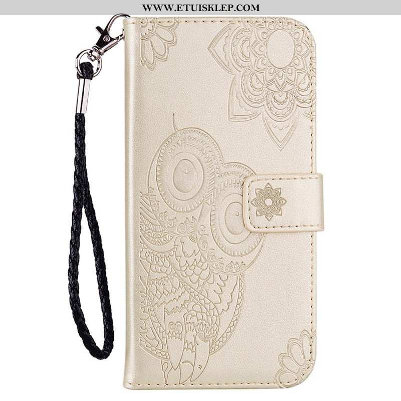 Etui Folio do Samsung Galaxy S23 Ultra 5G Sowa Mandala I Smycz